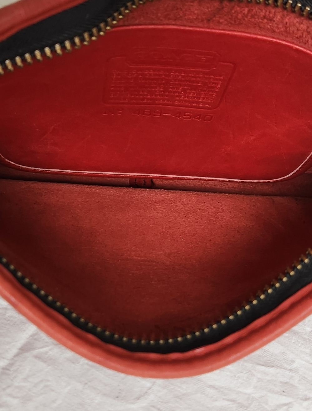 Vintage 70s Coach Red Leather Purse - Picture 10 of 16